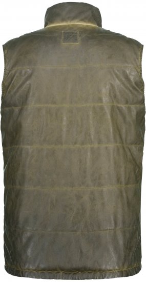 JP1880 Quilted Gilet Vintage Leather Green - Bundy - Bundy Nadmerné Veľkosti 2XL-8XL