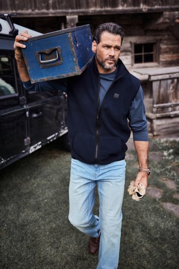 JP1880 Fleece Gilet Stomach Fit Navy - Bundy - Bundy Nadmerné Veľkosti 2XL-8XL