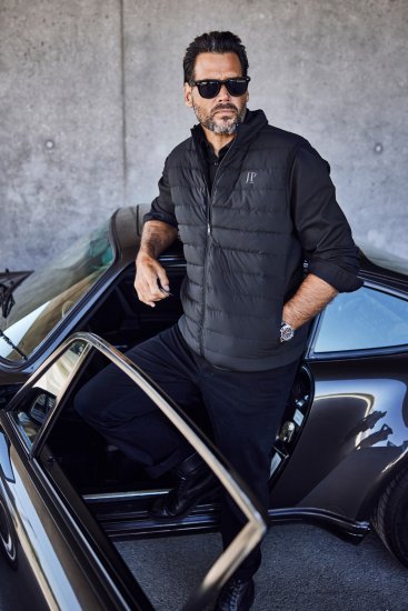 JP1880 Quilted Gilet Stand-Up Collar Black - Bundy - Bundy Nadmerné Veľkosti 2XL-8XL