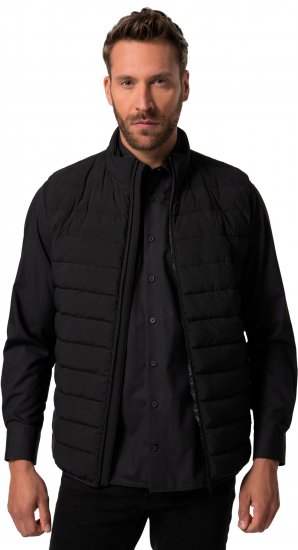JP1880 Quilted Gilet Stand-Up Collar Black - Bundy - Bundy Nadmerné Veľkosti 2XL-8XL