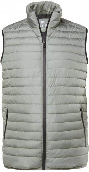 JAY-PI Lightly Quilted Vest with Stomach Fit Grey - Bundy - Bundy Nadmerné Veľkosti 2XL-8XL