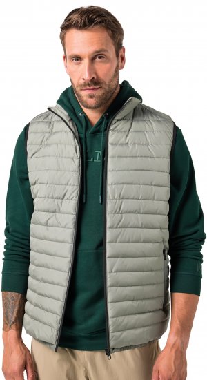JAY-PI Lightly Quilted Vest with Stomach Fit Grey - Bundy - Bundy Nadmerné Veľkosti 2XL-8XL