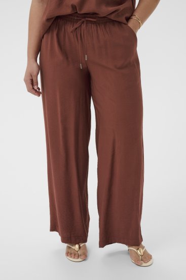 Kaffe Curve Emilia Wide Pants Henna Brown - Nohavice - 