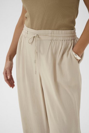 Kaffe Curve Mille Wide Pants Feather Grey - Látkové nohavice - 