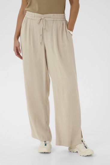 Kaffe Curve Mille Wide Pants Feather Grey - Látkové nohavice - 