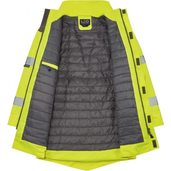 Leo Tawstock EcoViz 4K Baffle Lined Anorak Hi-Vis Yellow - Pracovné odevy - Pracovné Odevy 3XL-6XL