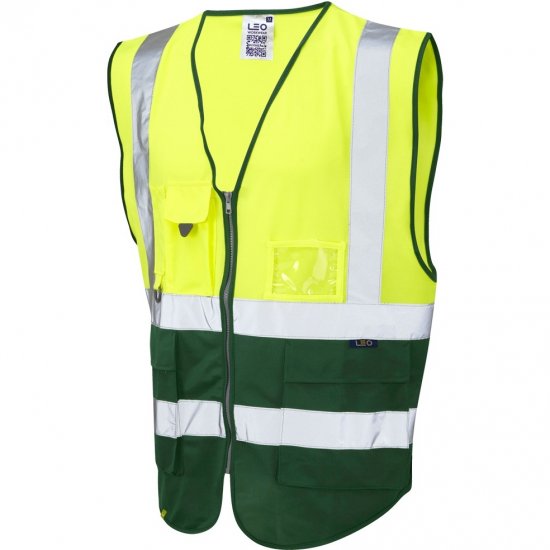 Leo Lynton Ecoviz Superior Waistcoat Hi-Vis Yellow/Green - Pracovné odevy - Pracovné Odevy 3XL-6XL