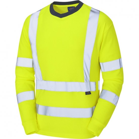Leo Riverton Ecoviz Comfort Sleeved T-Shirt Hi-Vis Yellow - Pracovné odevy - Pracovné Odevy 3XL-6XL