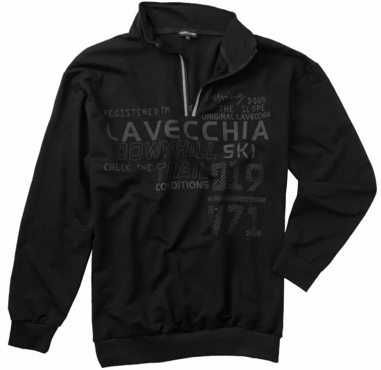 Lavecchia 2029 Sweatshirt Black - Mikiny & mikiny bez kapucne - Mikiny & Mikiny s Kapucňou 2XL-12XL