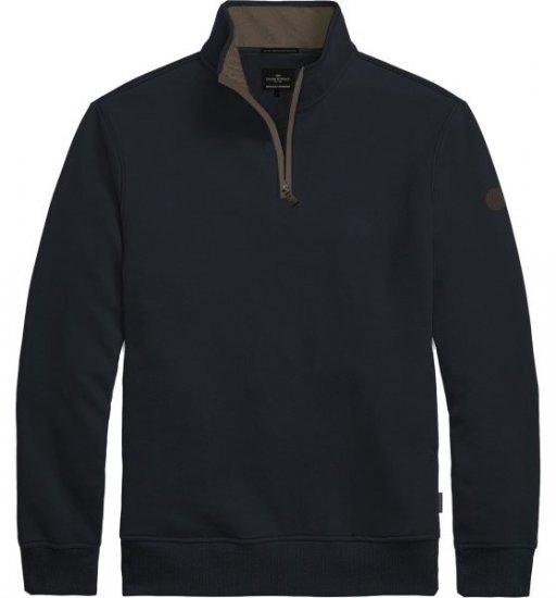 Double Outfitters MTOP-1163 Mikina s krátkym zipsom Námornícka modrá - Mikiny & mikiny bez kapucne - Mikiny & Mikiny s Kapucňou 2XL-12XL