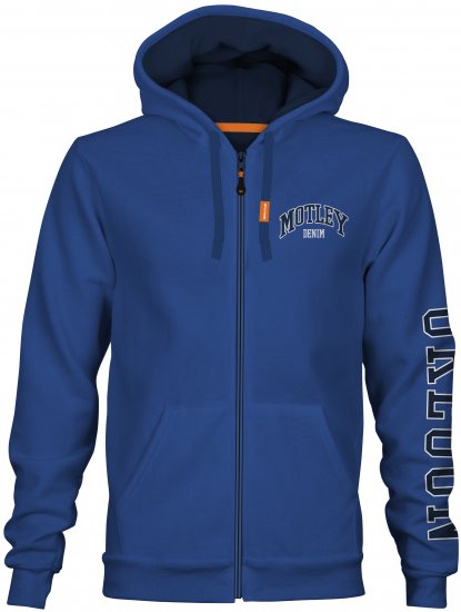 Motley Denim Munich Hoodie Royal Blue - Mikiny & mikiny bez kapucne - Mikiny & Mikiny s Kapucňou 2XL-12XL