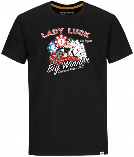 Motley Denim T-shirt Newark Black - Tričká - Nadrozmerné tričká - 2XL-14XL