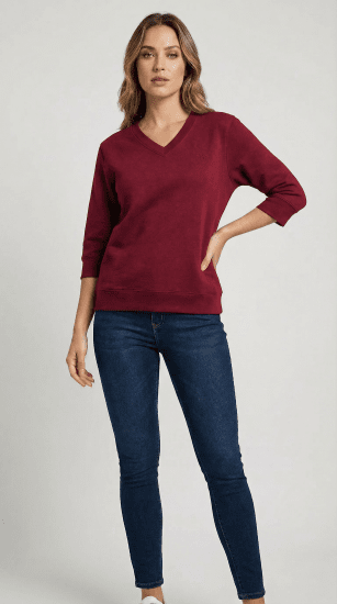 Nora Mikken GELINA Sweater Burgundy - DÁMSKE OBLEČENIE XS-XXL - 