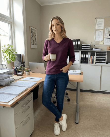 Nora Mikken GELINA Sweater Mauve Wine - DÁMSKE OBLEČENIE XS-XXL - 