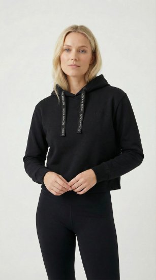 Nora Mikken KAMILLA Cropped Hoodie Black - DÁMSKE OBLEČENIE XS-XXL - 