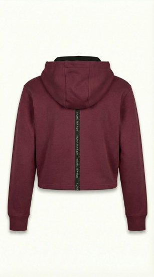 Nora Mikken KAMILLA Cropped Hoodie Burgundy - DÁMSKE OBLEČENIE XS-XXL - 
