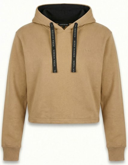 Nora Mikken KAMILLA Cropped Hoodie Camel - DÁMSKE OBLEČENIE XS-XXL - 