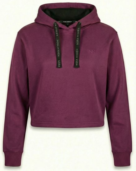 Nora Mikken KAMILLA Cropped Hoodie Mauve Wine - DÁMSKE OBLEČENIE XS-XXL - 