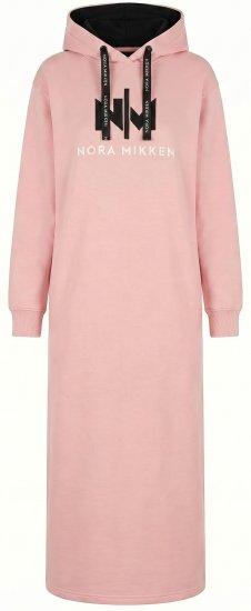 Nora Mikken MARI Maxi Hoodie Dress Peach Whip - DÁMSKE OBLEČENIE XS-XXL - 