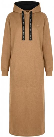 Nora Mikken MARTINA Maxi Hoodie Dress Camel - DÁMSKE OBLEČENIE XS-XXL - 