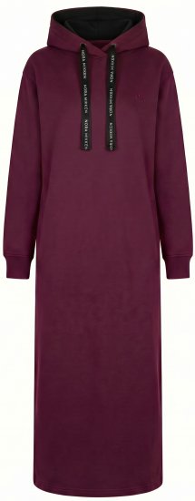 Nora Mikken MARTINA Maxi Hoodie Dress Mauve Wine - DÁMSKE OBLEČENIE XS-XXL - 