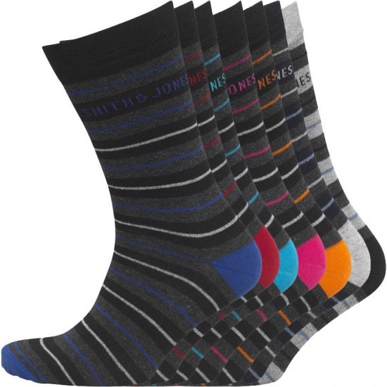 Smith & Jones Orkney 7-pack Socks - Spodná bielizeň - Spodné Prádlo 2XL-8XL