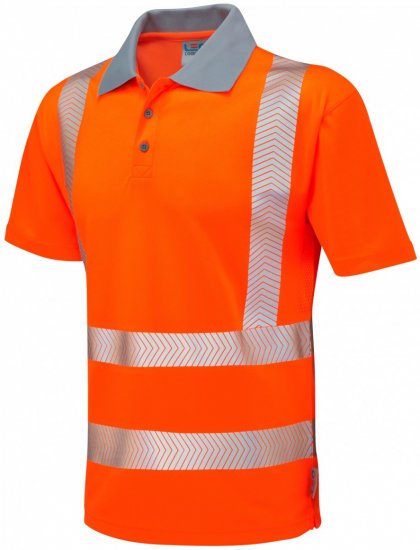 Leo Woolacombe Coolviz Plus Polo Hi-Vis Orange - Pracovné odevy - Pracovné Odevy 3XL-6XL
