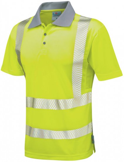 Leo Woolacombe Coolviz Plus Polo Hi-Vis Yellow - Pracovné odevy - Pracovné Odevy 3XL-6XL