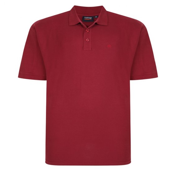 Espionage P074C Polokošeľa s Krátkym Rukávom Vínová - Polokošele - Polokošele 2XL-8XL