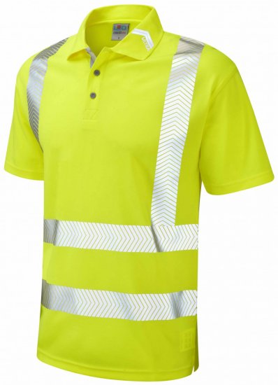 Leo Broadsands Coolviz Ultra Polo Hi-Vis Yellow - Pracovné odevy - Pracovné Odevy 3XL-6XL