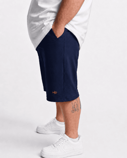 Motley Denim Paris Sweatshorts Navy - Tepláky & teplákové kraťasy - Tepláky & Teplákové kraťasy - 2XL-12XL