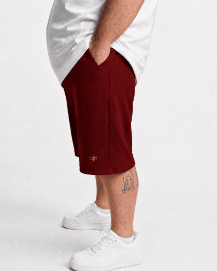 Motley Denim Paris Sweatshorts Red - Tepláky & teplákové kraťasy - Tepláky & Teplákové kraťasy - 2XL-12XL