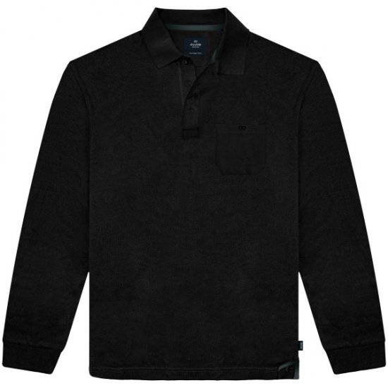 Double Outfitters PS-3100 Polo Shirt Chest Pocket Black - Polokošele - Polokošele 2XL-8XL