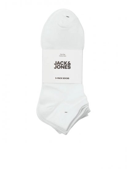 Jack & Jones Louis Ponožky Biela 3-pack - Spodná bielizeň - Spodné Prádlo 2XL-8XL