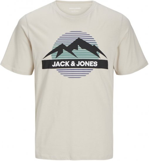 Jack & Jones PEAK T-Shirt Gray - Tričká - Nadrozmerné tričká - 2XL-14XL