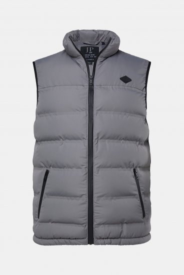 JP1880 Quilted Vest Outdoor Stand-up Collar Grey - Bundy - Bundy Nadmerné Veľkosti 2XL-8XL