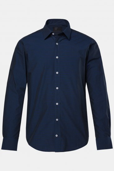 JP1880 Shirt Long Sleeve Kent Collar Navy TALL - PÁNSKE OBLEČENIE MT-6XLT - Veľkosti pre VYSOKÝCH