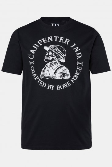JP1880 T-Shirt Chest Print Bone Force Black - Tričká - Nadrozmerné tričká - 2XL-14XL