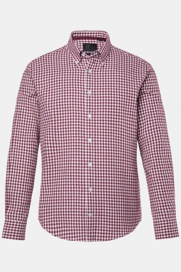 JP1880 Checked Flannel Shirt Long Sleeve Light Red Tall - PÁNSKE OBLEČENIE MT-6XLT - Veľkosti pre VYSOKÝCH