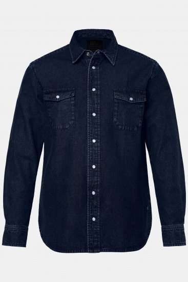 JP1880 Denim Shirt Flexnamic Long Sleeve Navy - Košele - Košele 2XL-10XL