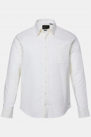 JP1880 Checked Flannel Shirt Long Sleeve Creamy White - Košele - Košele 2XL-10XL