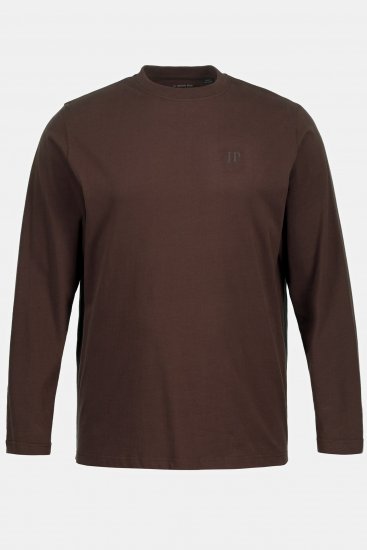 JP1880 Long Sleeve OEKO-TEX T-Shirt Brown - Tričká - Nadrozmerné tričká - 2XL-14XL