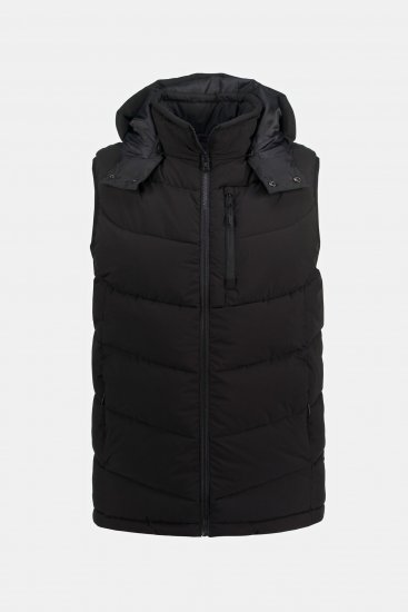 JP1880 Quilted Gilet DownTouch Padding Black - Bundy - Bundy Nadmerné Veľkosti 2XL-8XL