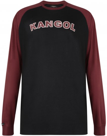 Kangol Rufio Long Sleeve T-shirt Black - Tričká - Nadrozmerné tričká - 2XL-14XL