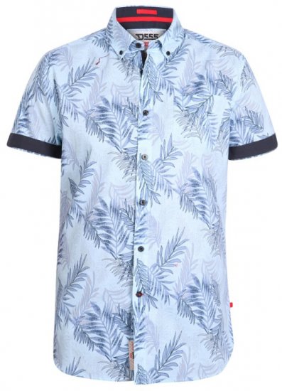 D555 Santana Hawaii Shirt Sky Blue - Košele - Košele 2XL-10XL