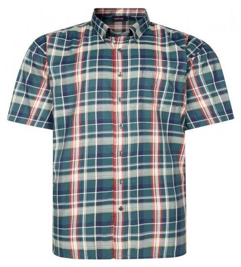 Espionage SH447 Károvaná košeľa zelená - Košele - Košele 2XL-10XL