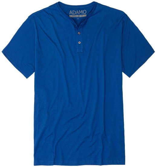 Adamo Silas Regular fit Serafino T-shirt Royal Blue - Tričká - Nadrozmerné tričká - 2XL-14XL