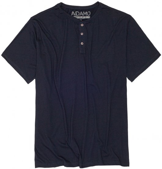 Adamo Silas Regular fit Serafino T-shirt Navy - Tričká - Nadrozmerné tričká - 2XL-14XL