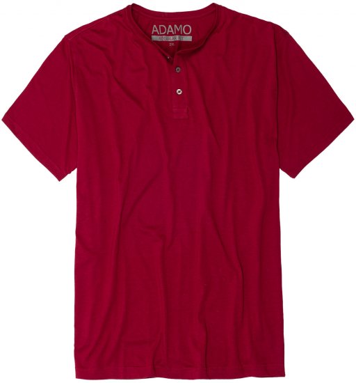 Adamo Silas Regular fit Serafino T-shirt Burgundy - Tričká - Nadrozmerné tričká - 2XL-14XL