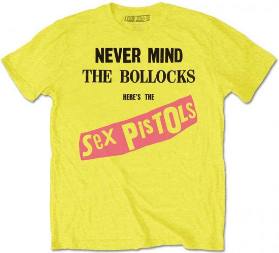 Sex Pistols Never Mind The Bollocks T-shirt Yellow - Tričká - Nadrozmerné tričká - 2XL-14XL